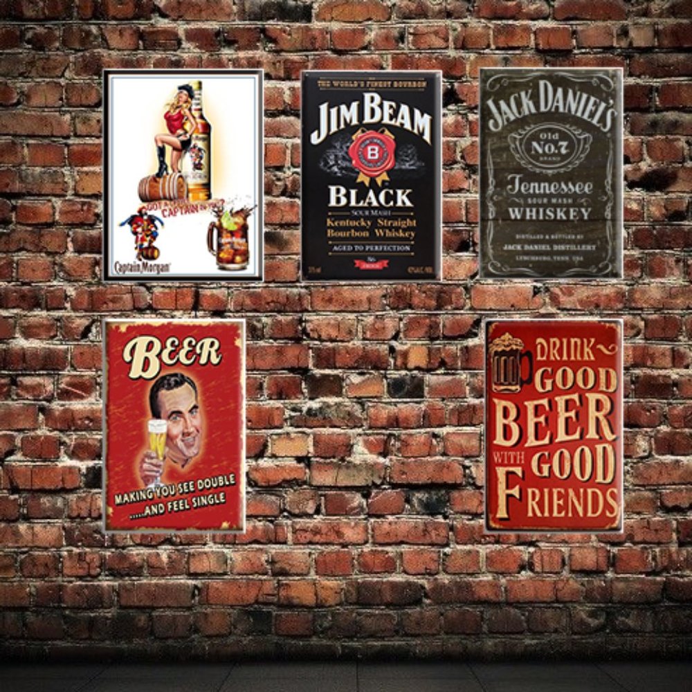 Tin Sign Beer 12"x8" 20x30cm bar kitchen vintage